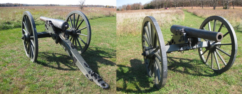 3 inch ordnance rifle at Pea Ridge National Military Park, front and rear