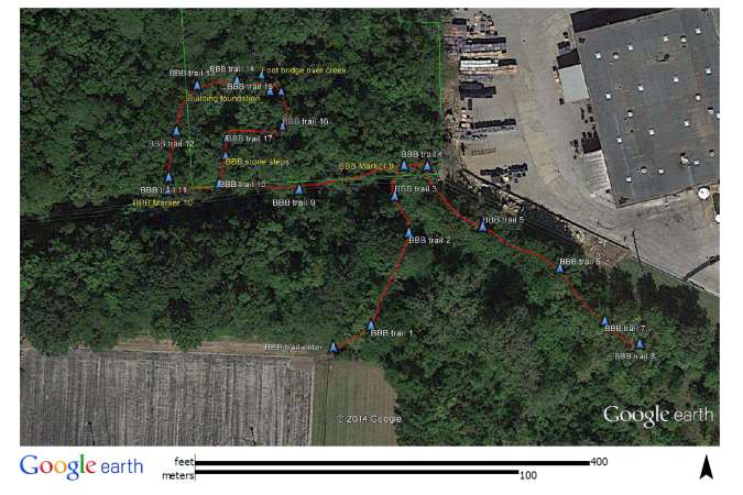 Big Blue Battlefield Walking Trail as of June 16, 2014