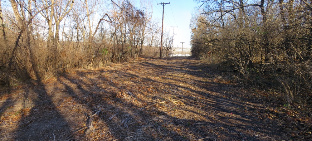 Looking east down Historic Byram's Ford Road