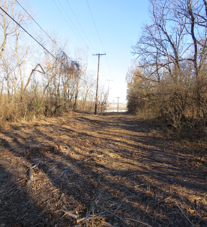 Looking east down Historic Byram's Ford Road