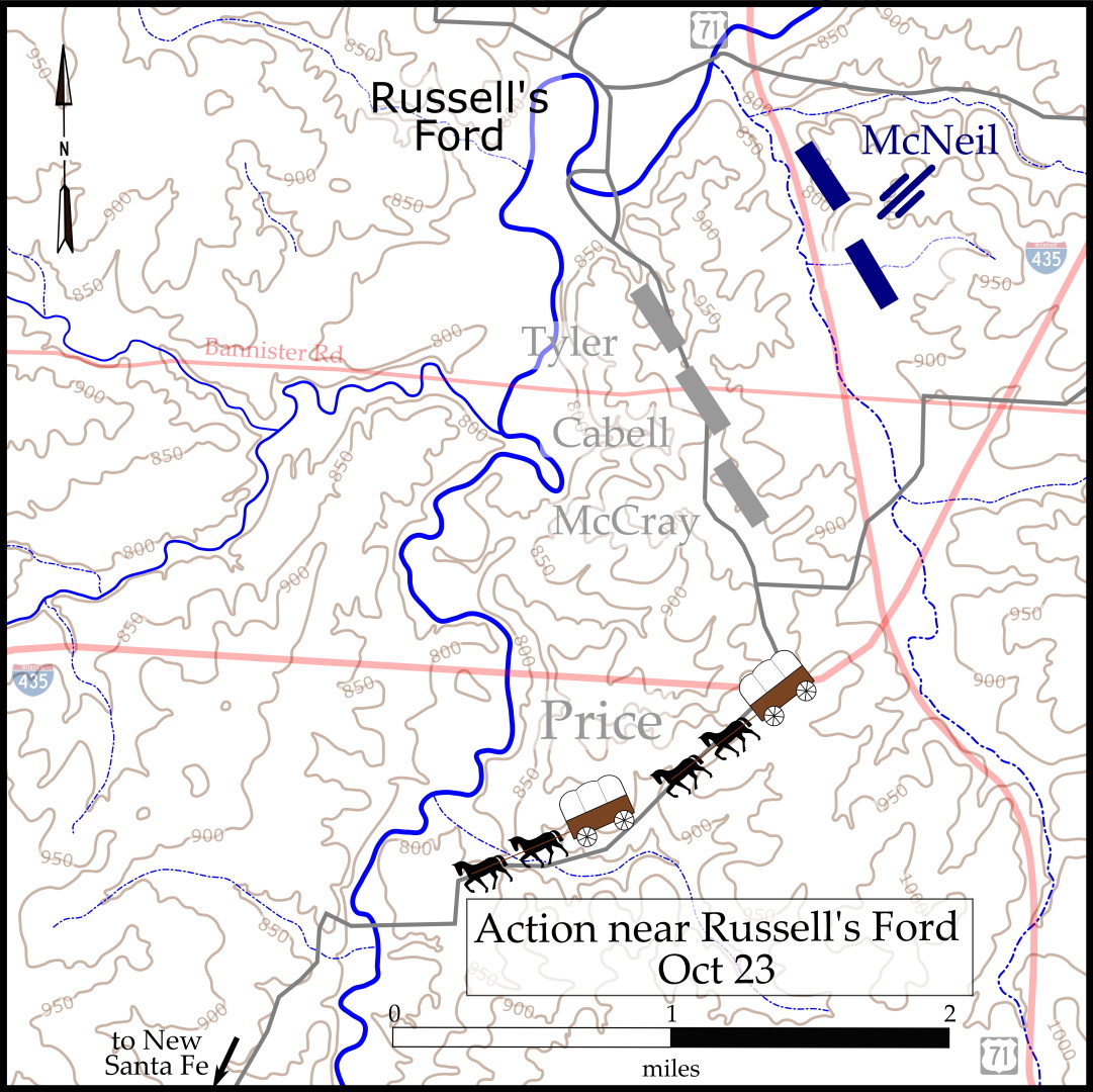 Action Near Russell's Ford Battlefield Map