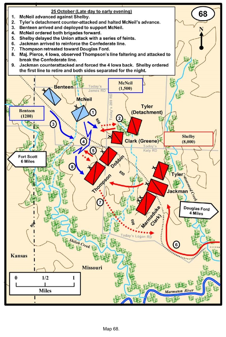 Map of Marmaton River Battlefield (Charles D. Collins, Jr.)