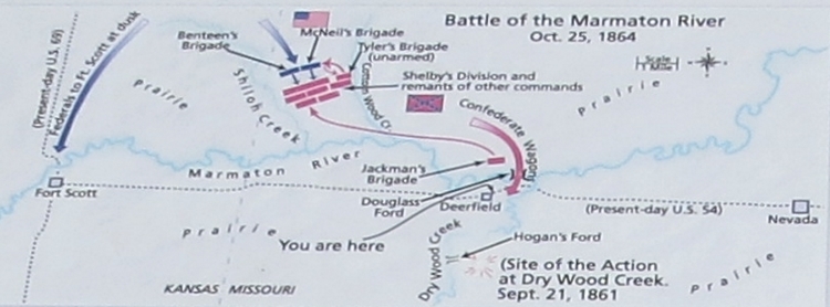 Map of Marmaton River Battlefield (Missouri Department of Natural Resources)