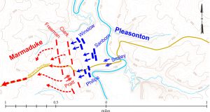 Map of Federal Assault on Bloody Hill