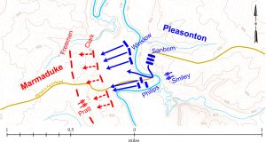 Map of initial Freeman's Skirmish Line