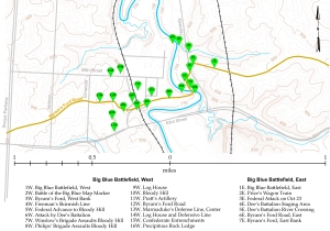 Big Blue Battlefield Walking Tour Overview Map (click for larger image)