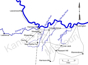 Regional map of west central Missouri