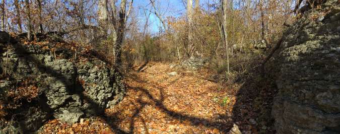 Historic Byram's Ford Road east of Hardesty