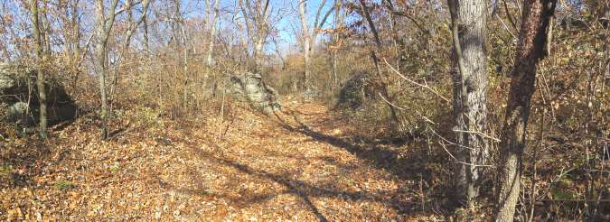 Historic Byram's Ford Road east of Hardesty