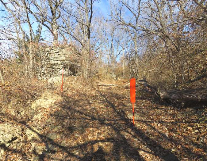 Historic Byram's Ford Road east of Hardesty