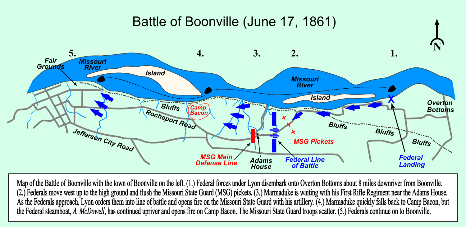 Boonville Battlefield Map