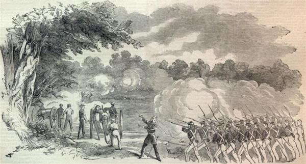 Scene from the Battle of Boonville that appeared in Harper's Weekly