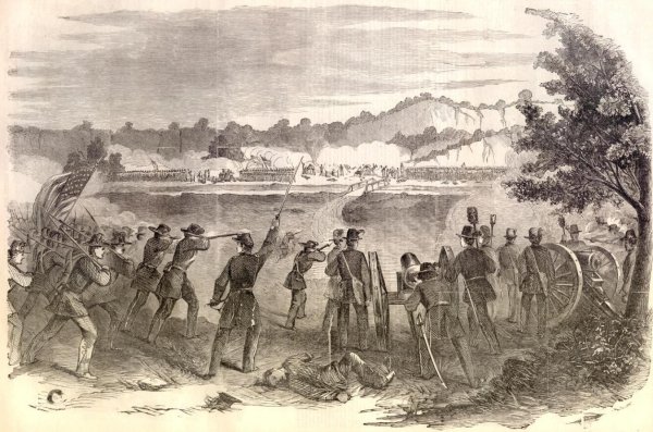 Scene from the Battle of Carthage that appeared in Harper's Weekly