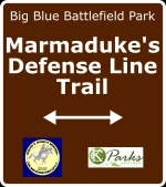 Sign for Marmaduke's Defense Line Trail