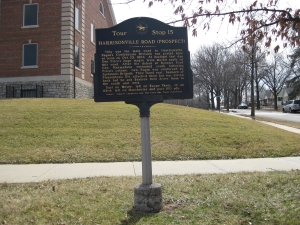Harrisonville Road Historical Marker