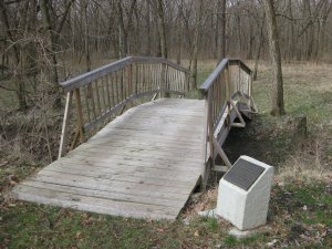 The Benteen Memorial Footbridge at Mine Creek Battlefield